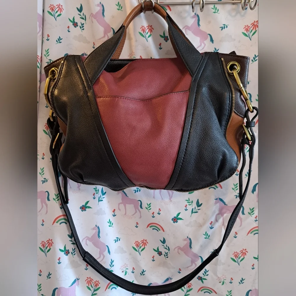 orYANY Black and Burgundy Hobo Bag